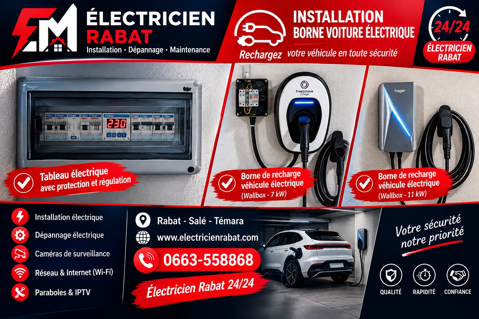 Installation Wallbox IRVE Maroc
